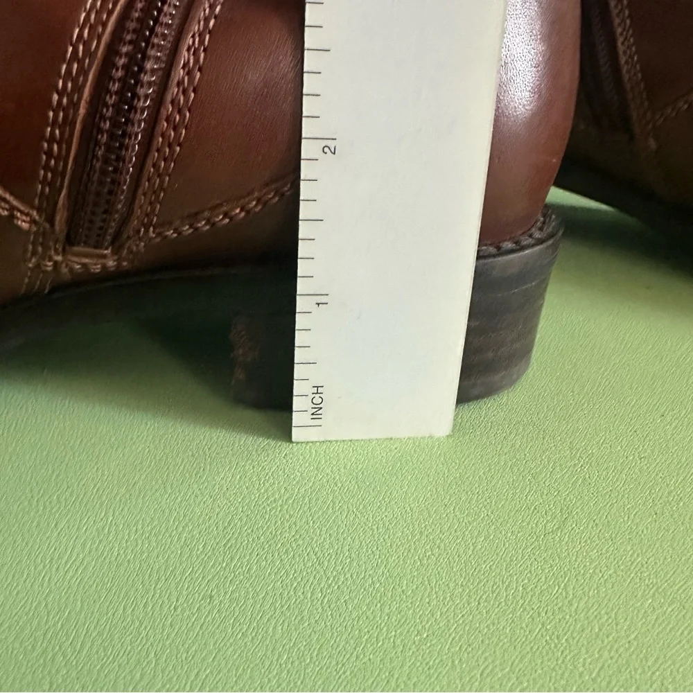 Ecco Hobart Brown Leather Knee High Riding Buckle Boots sz 36 5-5.5
